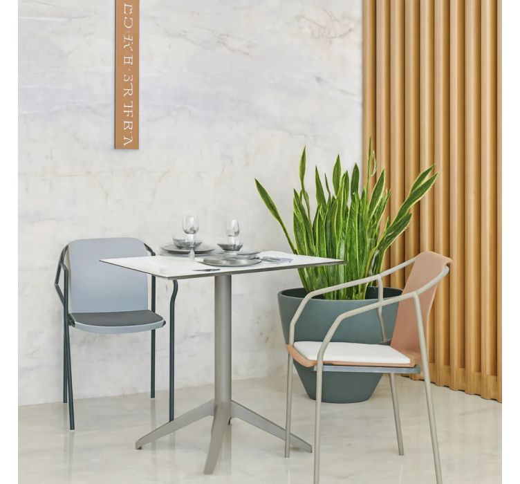 Стіл QUATRO FIX 60x60 ANTHRACITE-STONE2
